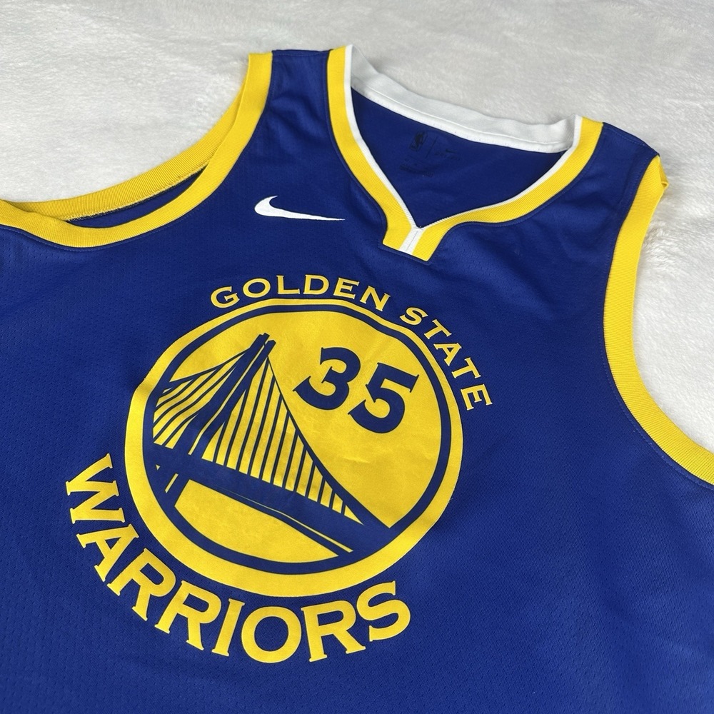Nike Warriors Durant #35 Jersey Mens Size 52 XL Blue NBA Swingman